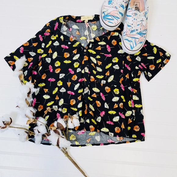 Love Notes Tops - Love Notes Umbrella Print Top
